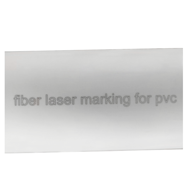 Lasermarkierungsprobe auf PVC-Rohr