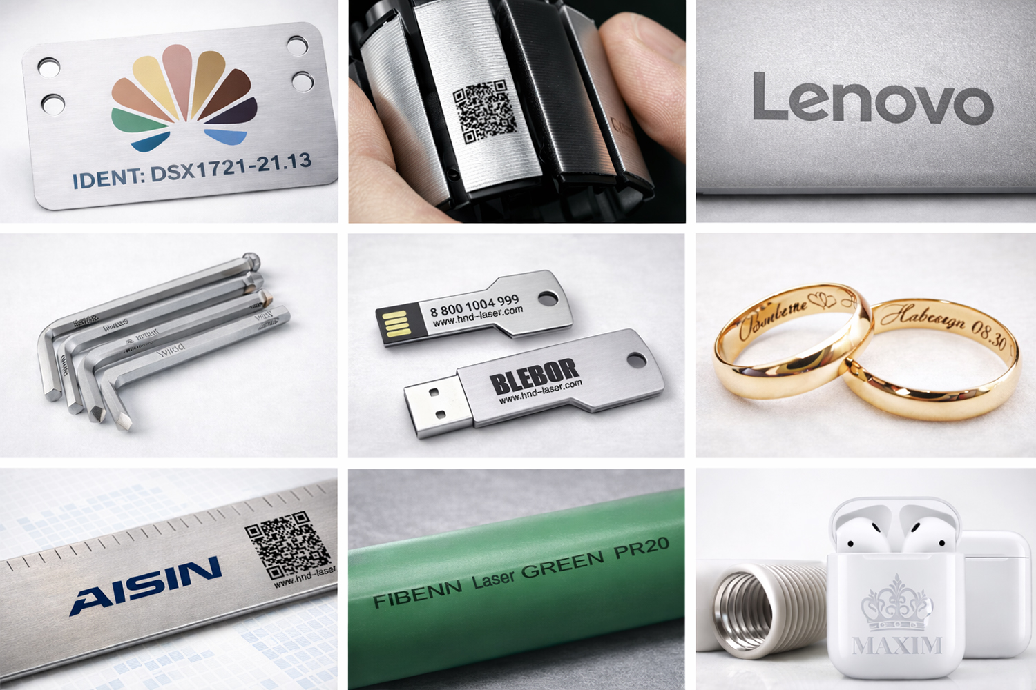 Beispiele f&uuml;r tragbare tragbare Faserlaser-Markierungsmaschinen